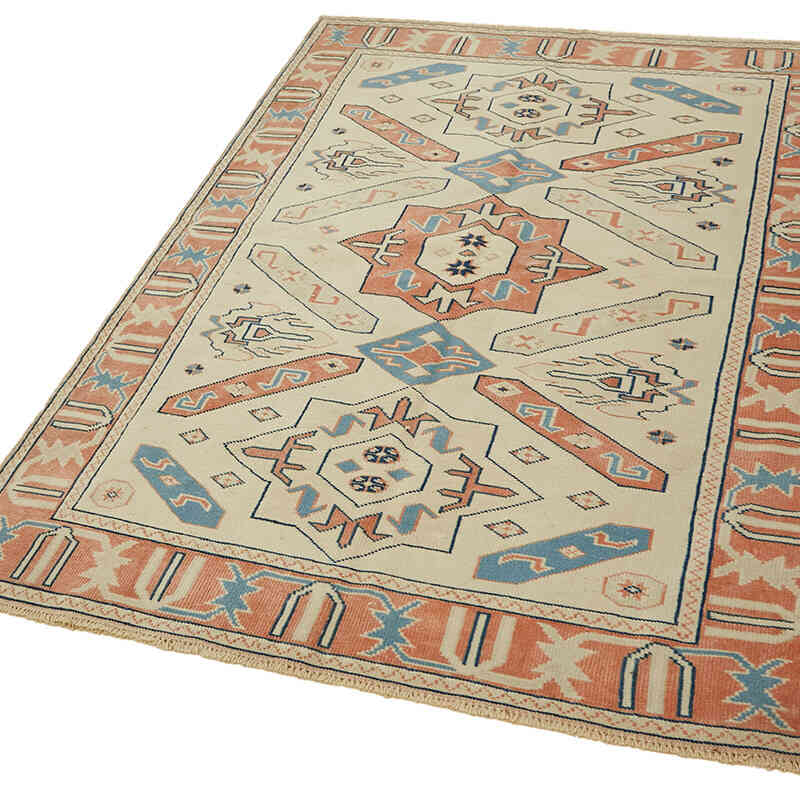 El Dokuma Vintage Halı - 127 cm x 188 cm - K0078704