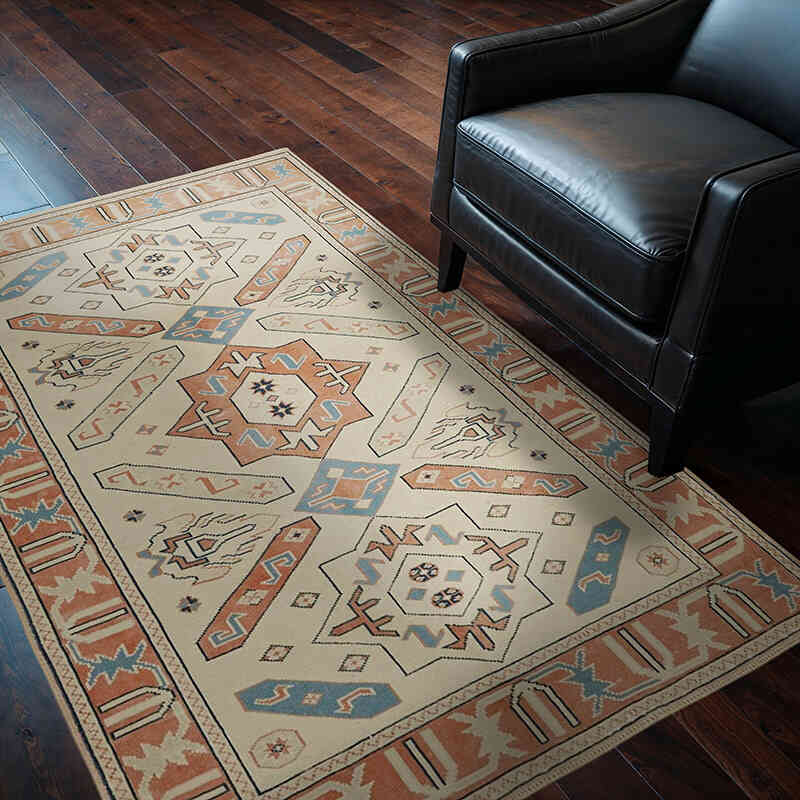 El Dokuma Vintage Halı - 127 cm x 188 cm - K0078704