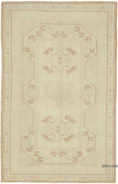 Vintage Turkish Hand-Knotted Rug - 4' 5" x 6' 11" (53" x 83")