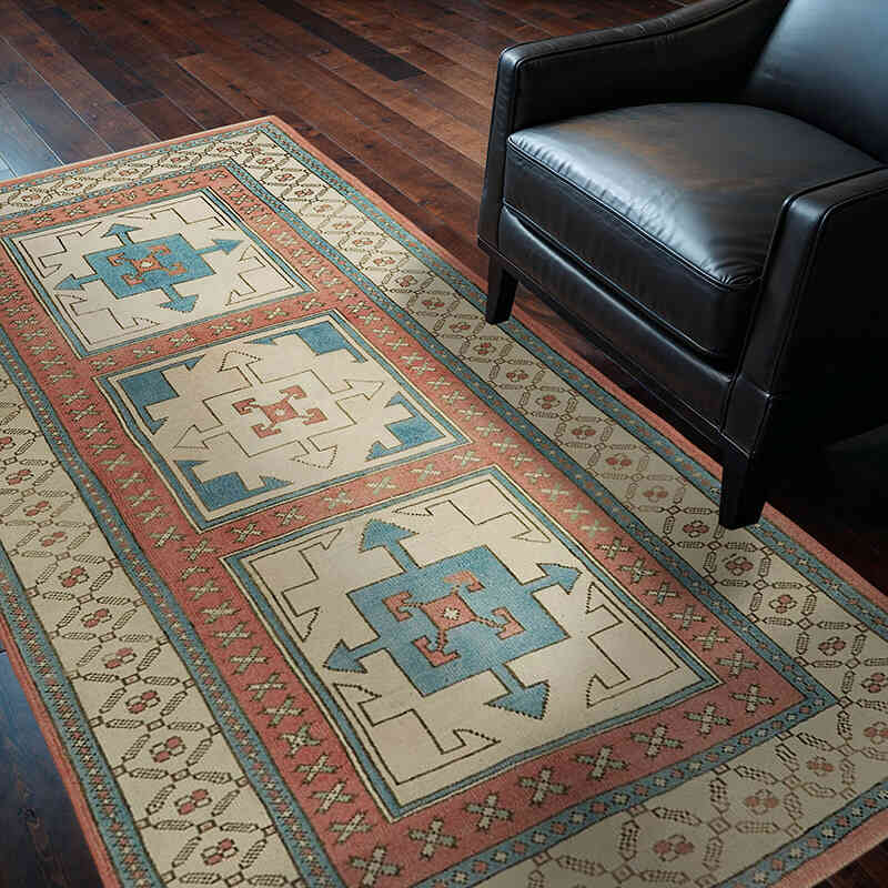 Vintage Turkish Hand-Knotted Rug - 4' 1" x 6' 10" (49" x 82") - K0078708