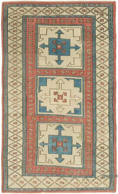 Alfombra Vintage Turca Anudada a Mano - 125 cm x 208 cm