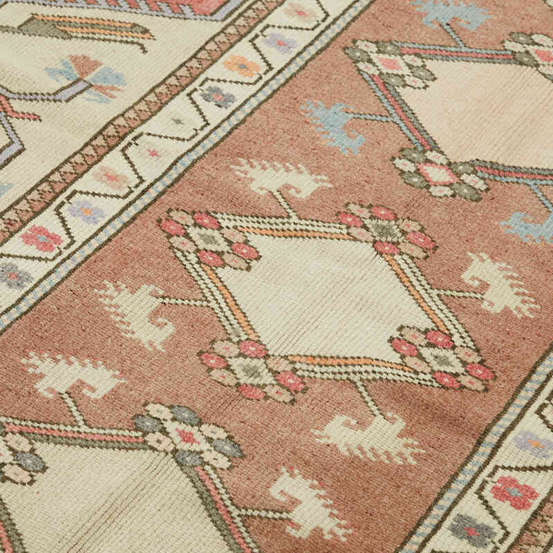Alfombra Vintage Turca Anudada a Mano - 127 cm x 225 cm - K0078709