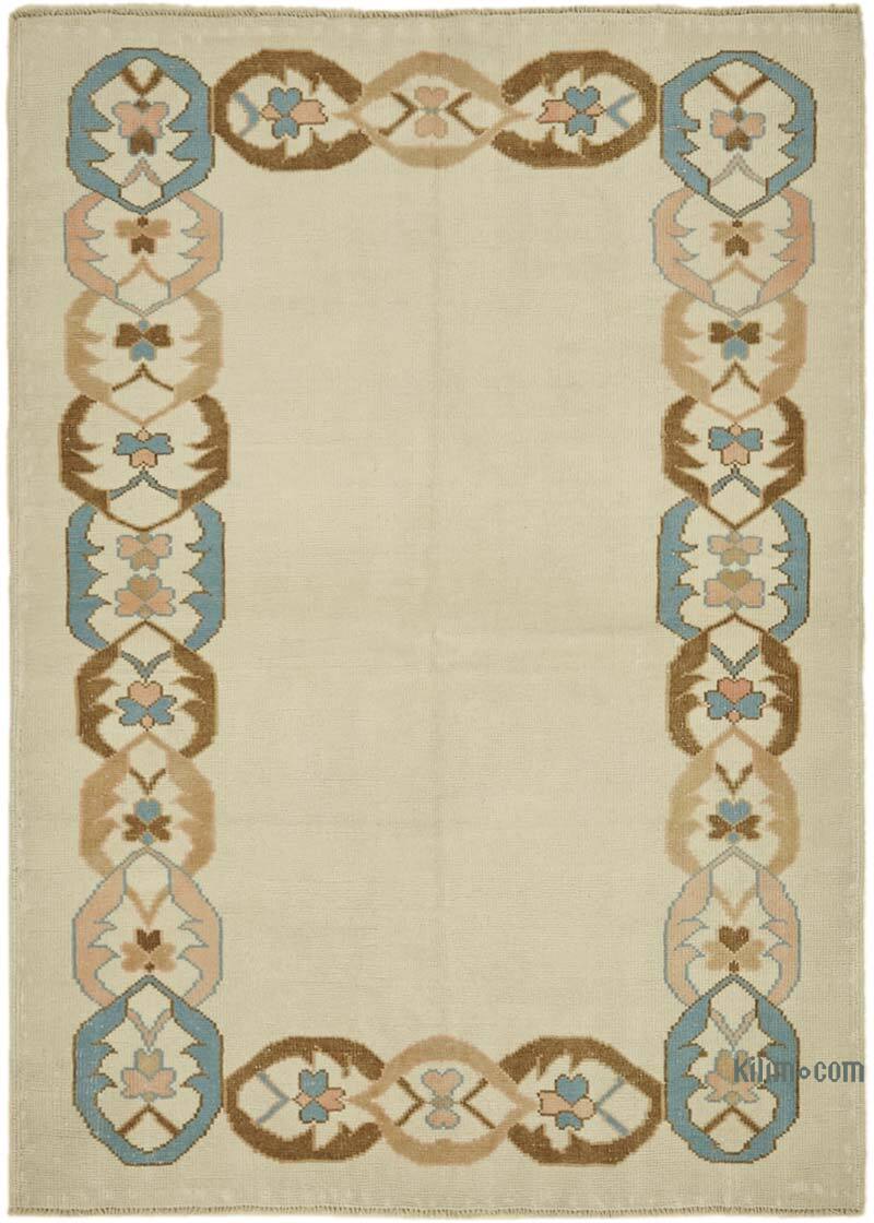Alfombra Vintage Turca Anudada a Mano - 143 cm x 195 cm - K0078710