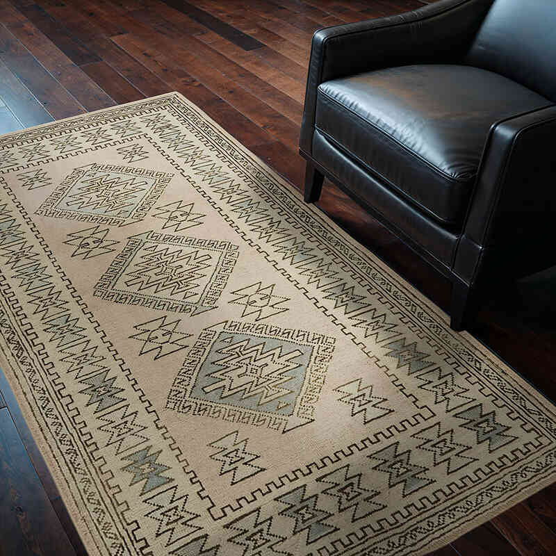 Alfombra Vintage Turca Anudada a Mano - 123 cm x 199 cm - K0078712