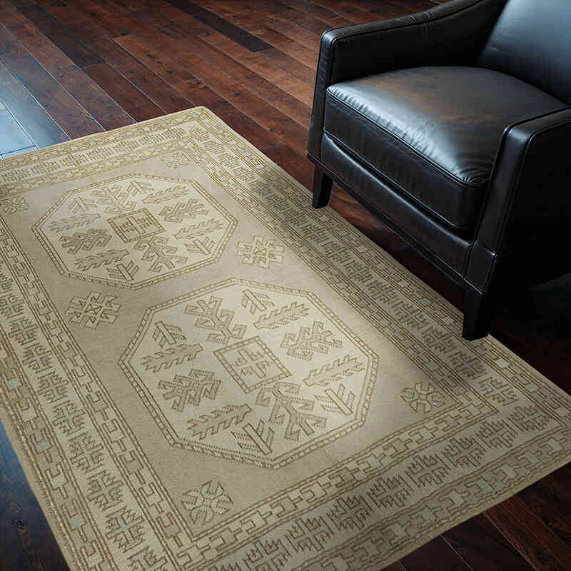 El Dokuma Vintage Halı - 127 cm x 180 cm - K0078714
