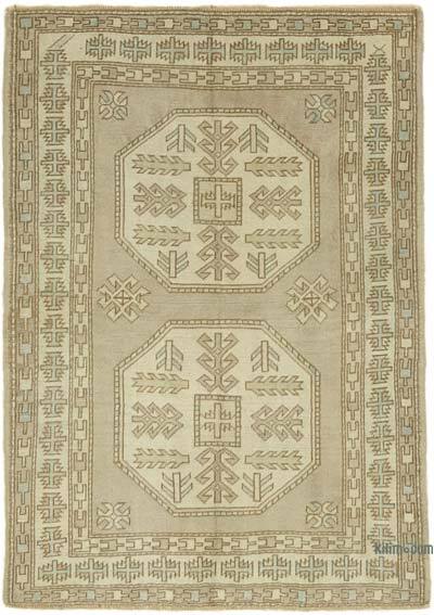 Vintage Turkish Hand-Knotted Rug - 4' 2" x 5' 11" (50" x 71")