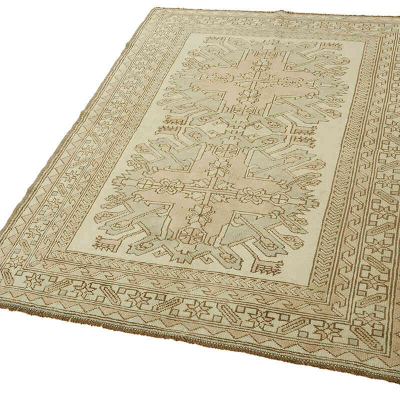 Alfombra Vintage Turca Anudada a Mano - 135 cm x 188 cm - K0078716