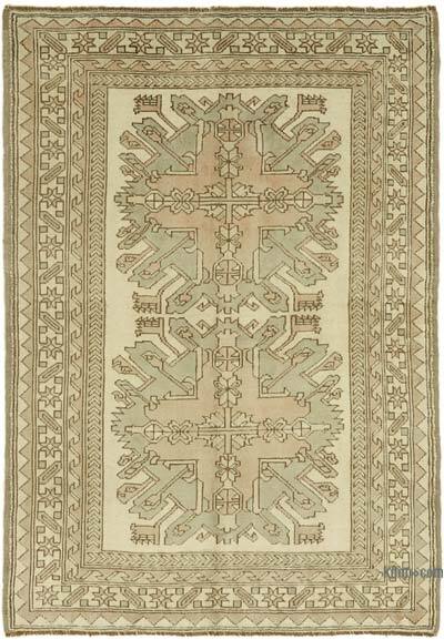 Vintage Turkish Hand-Knotted Rug - 4' 5" x 6' 2" (53" x 74")