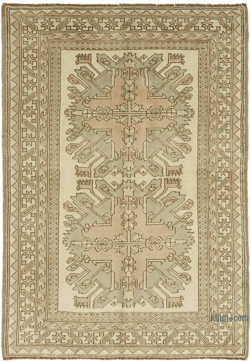 Alfombra Vintage Turca Anudada a Mano - 135 cm x 188 cm - K0078716