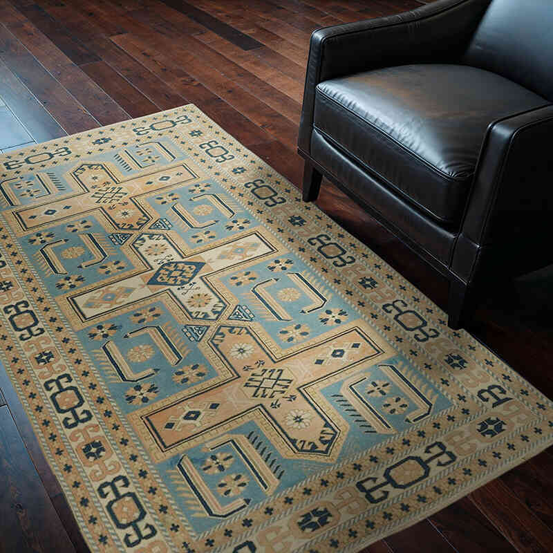 Alfombra Vintage Turca Anudada a Mano - 123 cm x 189 cm - K0078717