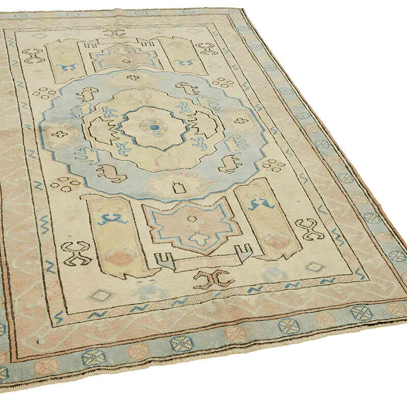 Vintage Turkish Hand-Knotted Rug - 4' 7" x 6' 3" (55" x 75") - K0078718