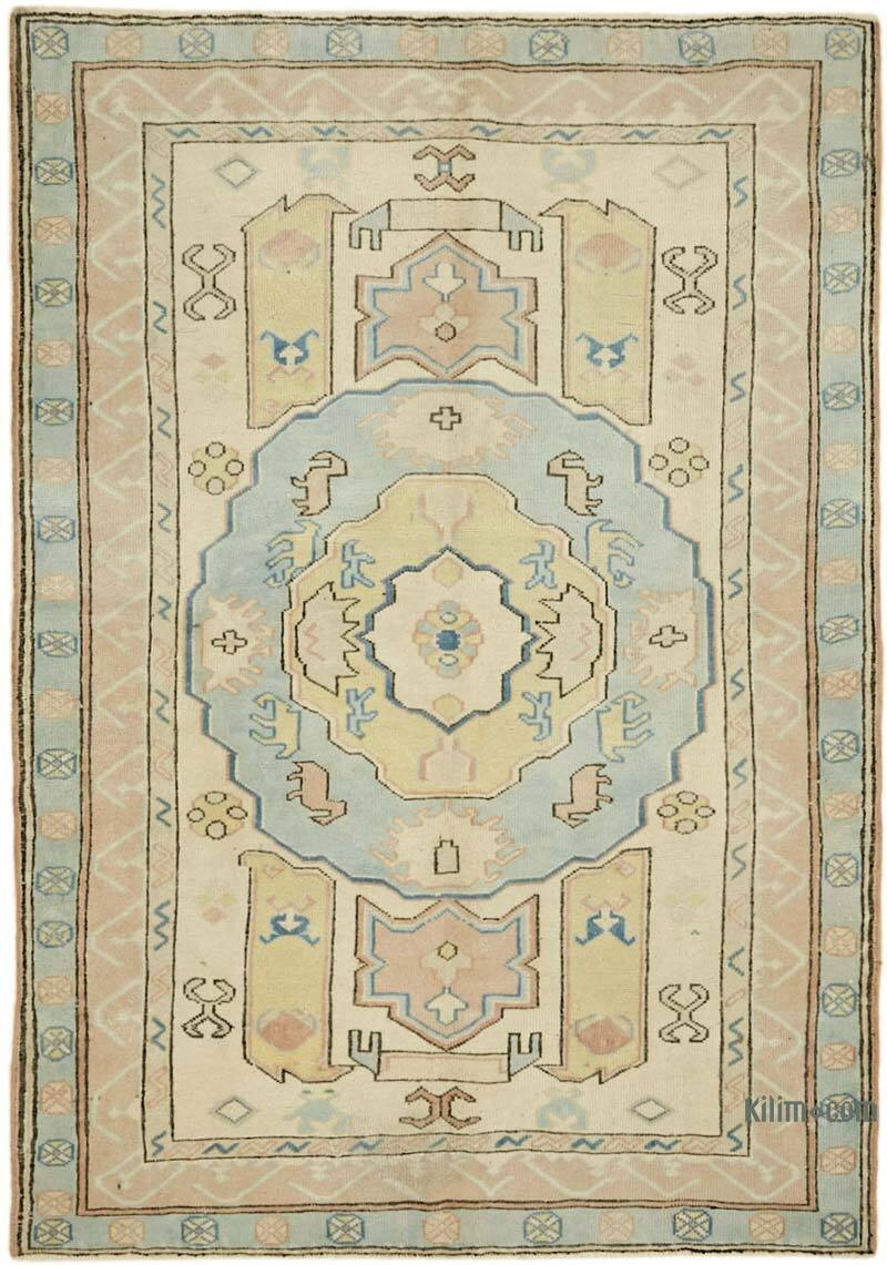 Vintage Turkish Hand-Knotted Rug - 4' 7" x 6' 3" (55" x 75") - K0078718