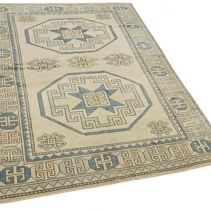 Alfombra Vintage Turca Anudada a Mano - 142 cm x 204 cm - K0078719