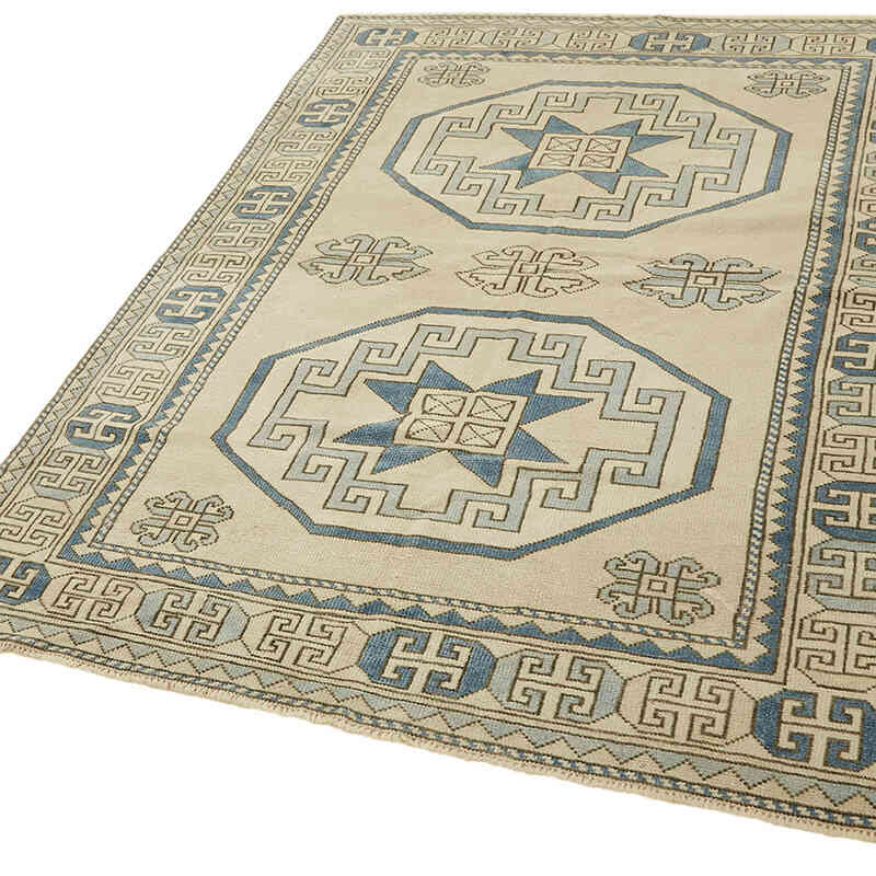 Alfombra Vintage Turca Anudada a Mano - 142 cm x 204 cm - K0078719