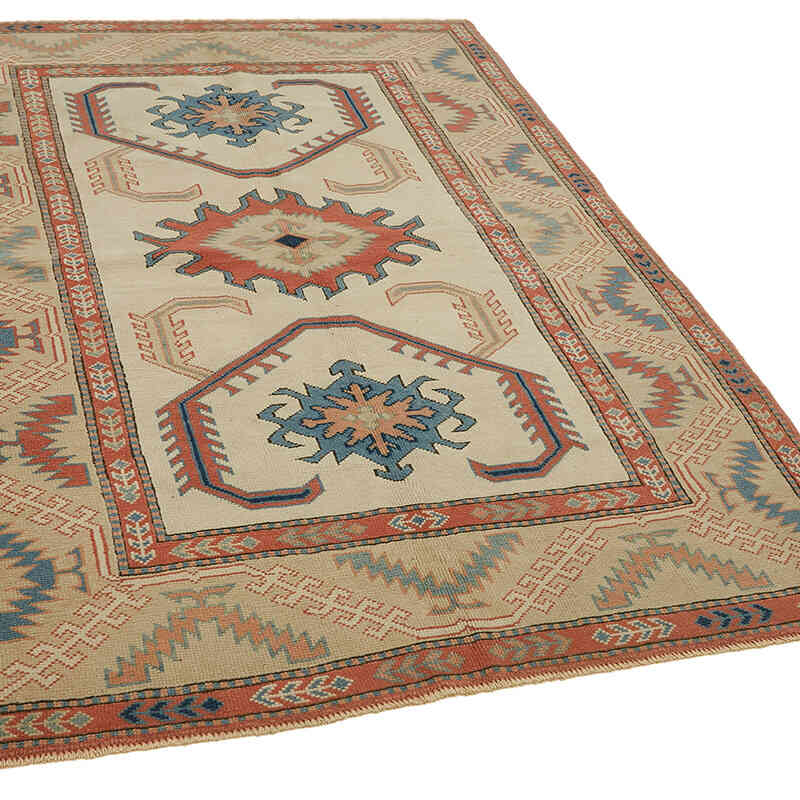 Vintage Turkish Hand-Knotted Rug - 4' 9" x 6' 8" (57" x 80") - K0078723
