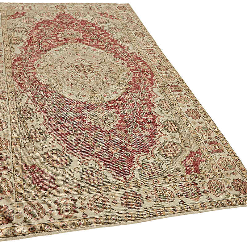 Alfombra Vintage Turca Anudada a Mano - 155 cm x 272 cm - K0078728
