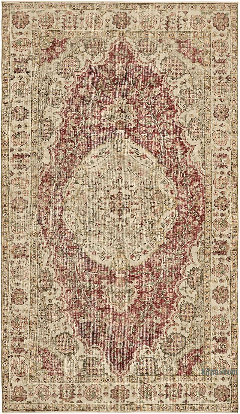 Alfombra Vintage Turca Anudada a Mano - 155 cm x 272 cm - K0078728
