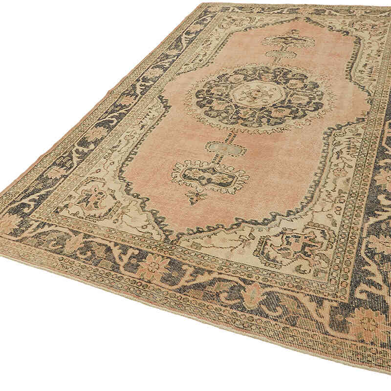 Vintage Turkish Hand-Knotted Rug - 6' 3" x 10' 4" (75" x 124") - K0078736