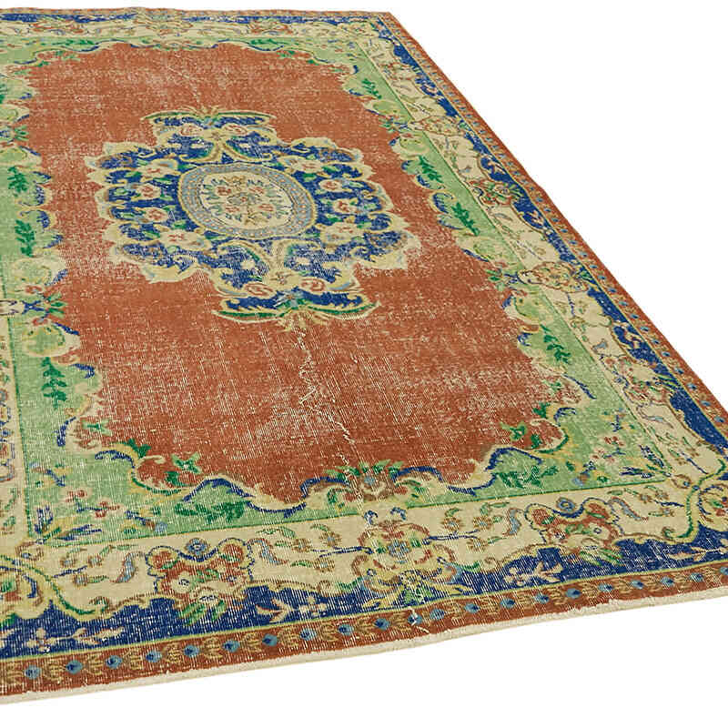 El Dokuma Vintage Halı - 190 cm x 273 cm - K0078738