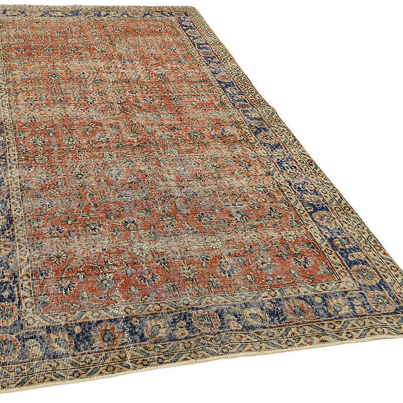 Vintage Turkish Hand-Knotted Rug - 4' 11" x 8' 7" (59" x 103") - K0078739