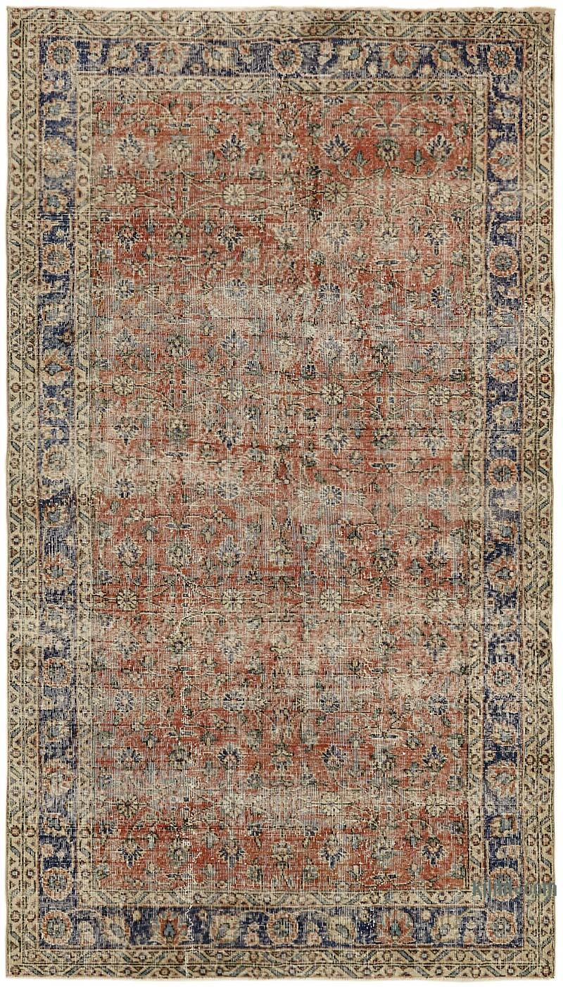 Vintage Turkish Hand-Knotted Rug - 4' 11" x 8' 7" (59" x 103") - K0078739
