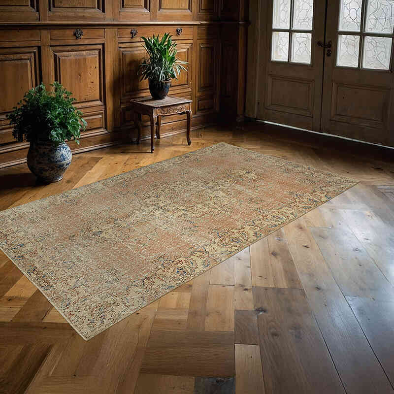 Vintage Turkish Hand-Knotted Rug - 4' 11" x 8' 4" (59" x 100") - K0078740
