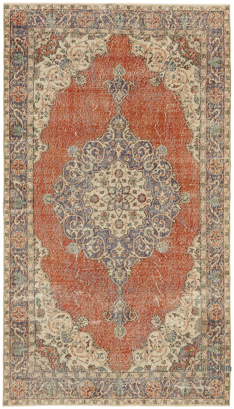 Vintage Turkish Hand-Knotted Rug - 5' 2" x 8' 11" (62" x 107") - K0078741