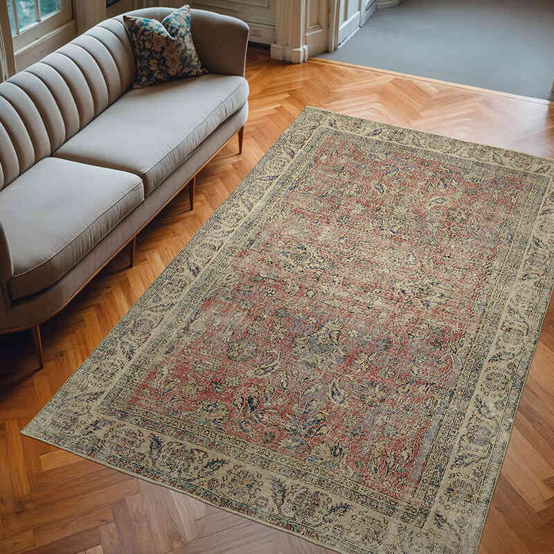 Vintage Turkish Hand-Knotted Rug - 6' 8" x 9' 9" (80" x 117") - K0078746