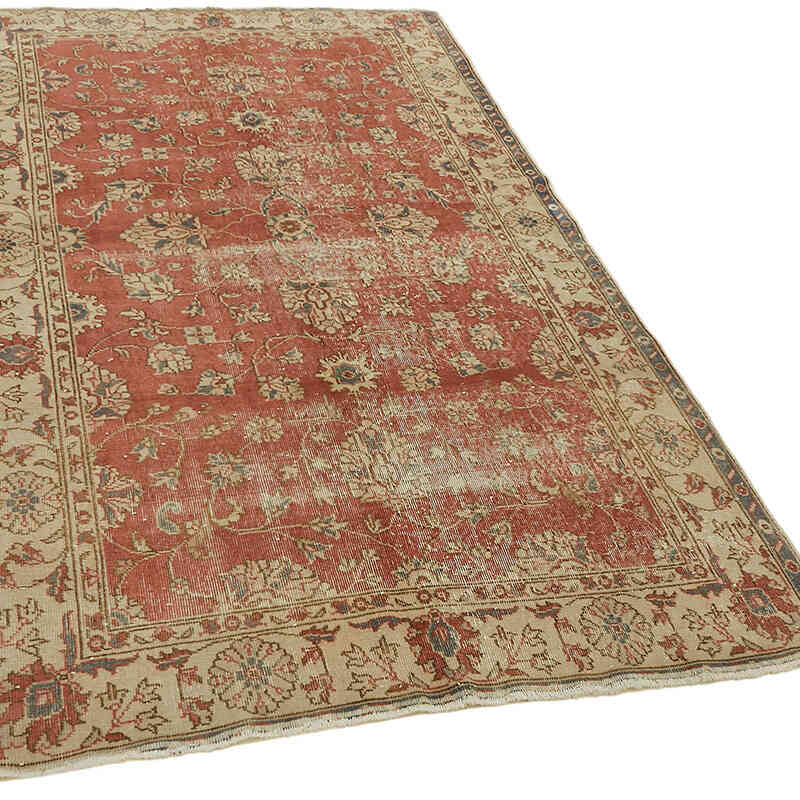 Vintage Turkish Hand-Knotted Rug - 4' 10" x 7' 9" (58" x 93") - K0078747
