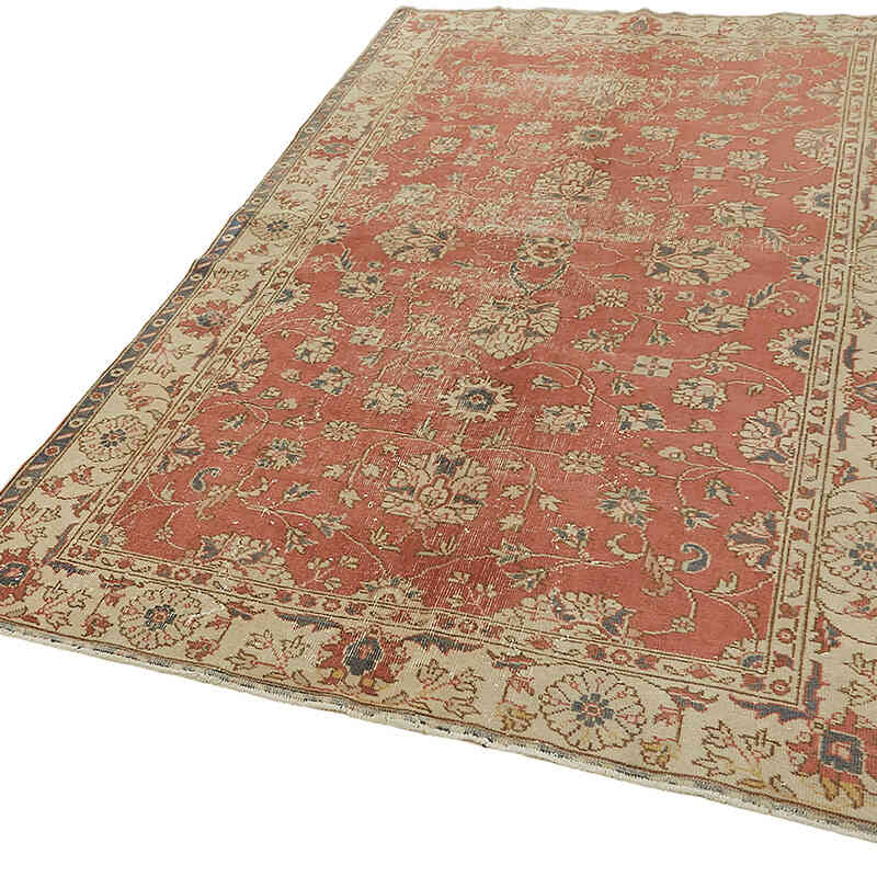 Vintage Turkish Hand-Knotted Rug - 4' 10" x 7' 9" (58" x 93") - K0078747