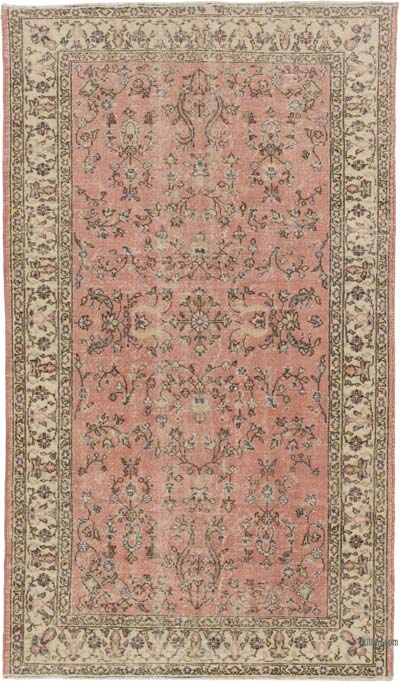 Vintage Turkish Hand-Knotted Rug - 4' 11" x 8' 3" (59" x 99")