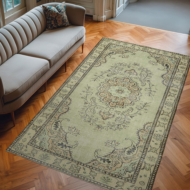 Alfombra Vintage Turca Anudada a Mano - 171 cm x 280 cm - K0078750