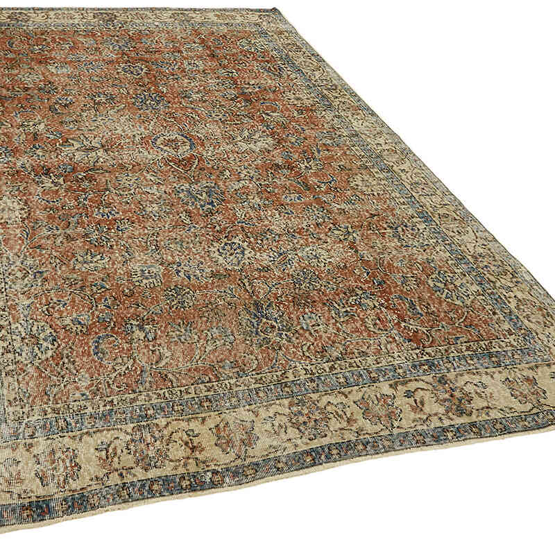 Vintage Turkish Hand-Knotted Rug - 6' 9" x 10'  (81" x 120") - K0078759