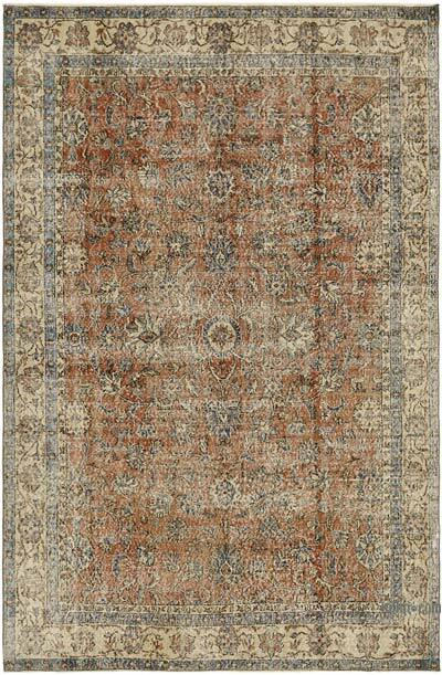 El Dokuma Vintage Halı - 206 cm x 305 cm