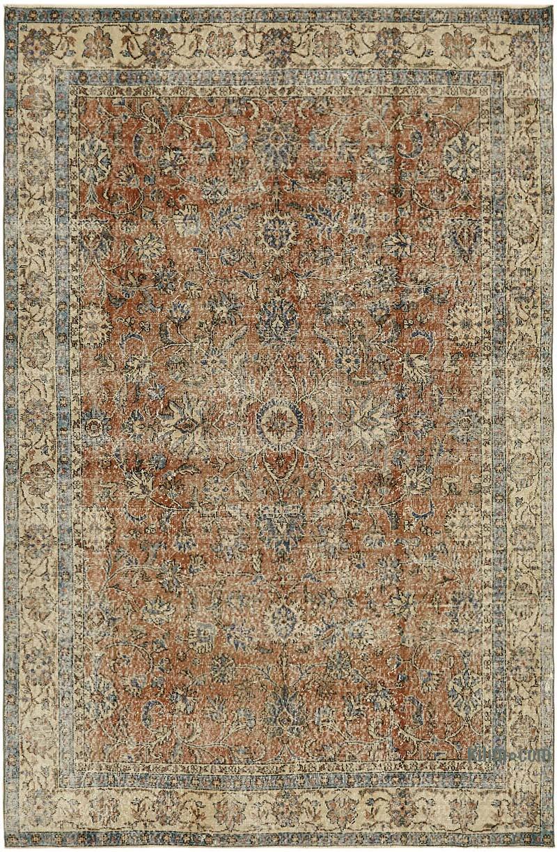 Vintage Turkish Hand-Knotted Rug - 6' 9" x 10'  (81" x 120") - K0078759