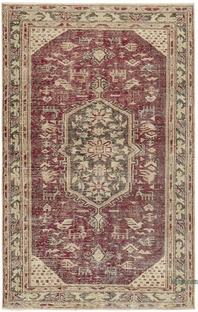 Vintage Turkish Hand-Knotted Rug - 5' 4" x 8' 6" (64" x 102")