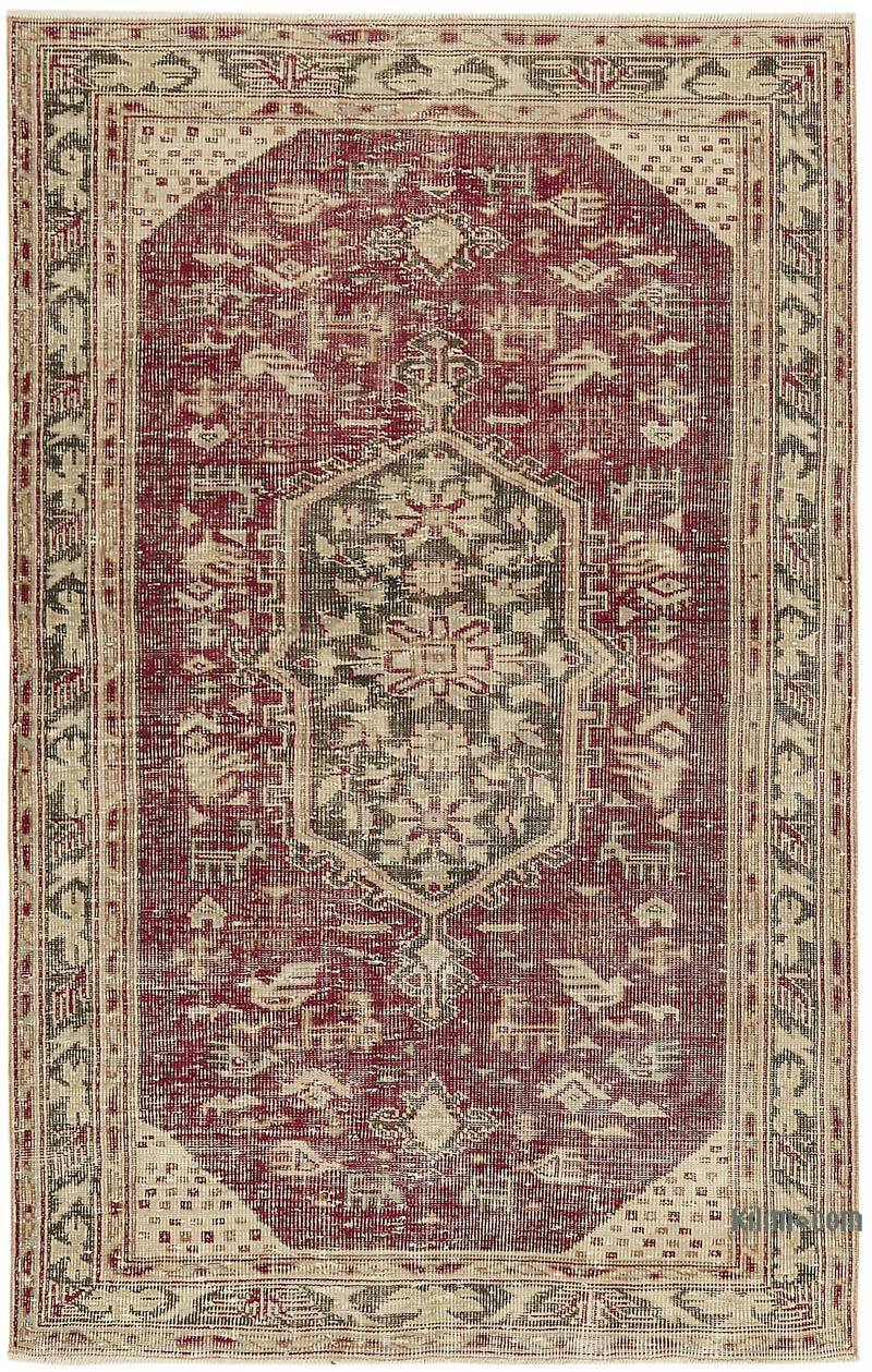 El Dokuma Vintage Halı - 162 cm x 260 cm - K0078761