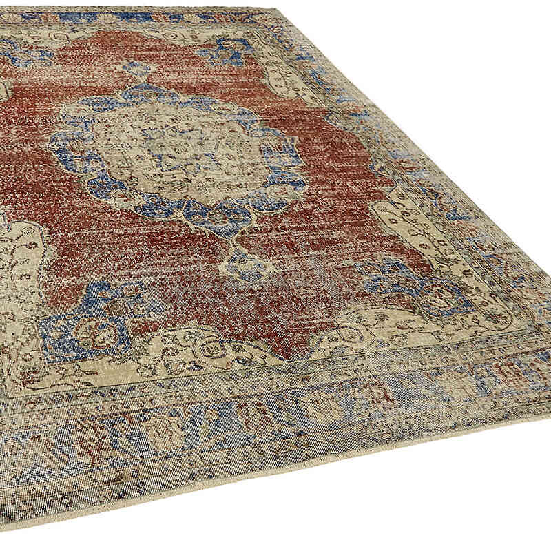 Vintage Turkish Hand-Knotted Rug - 6' 11" x 9' 11" (83" x 119") - K0078765