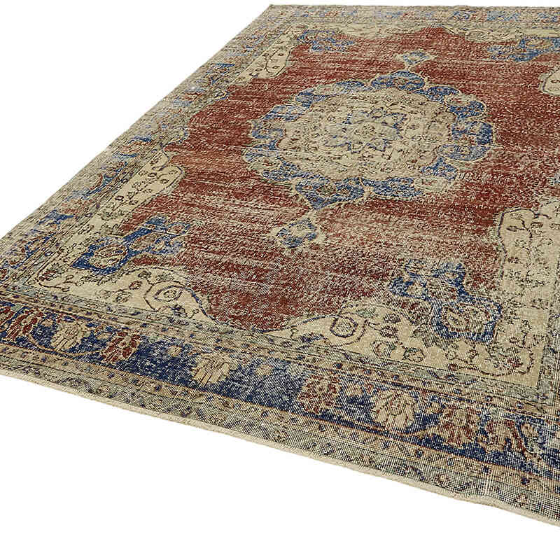 Vintage Turkish Hand-Knotted Rug - 6' 11" x 9' 11" (83" x 119") - K0078765