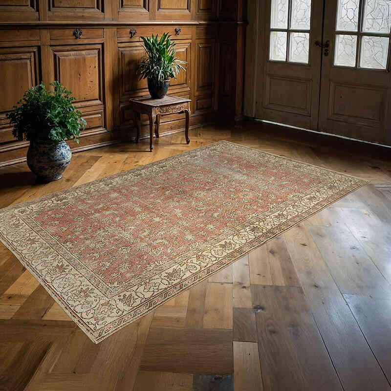 Alfombra Vintage Turca Anudada a Mano - 151 cm x 255 cm - K0078772