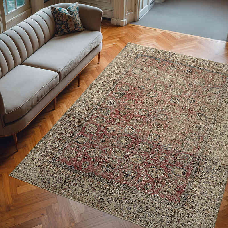 Vintage Turkish Hand-Knotted Rug - 6' 11" x 9' 3" (83" x 111") - K0078774