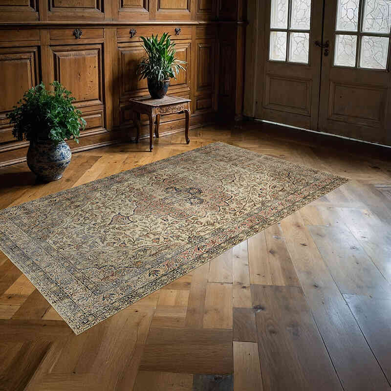 El Dokuma Vintage Halı - 141 cm x 256 cm - K0078775