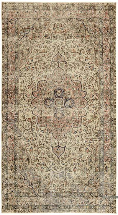 Alfombra Vintage Turca Anudada a Mano - 141 cm x 256 cm