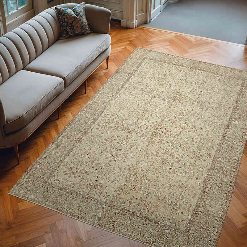 Vintage Turkish Hand-Knotted Rug - 6' 8" x 10'  (80" x 120") - K0078778