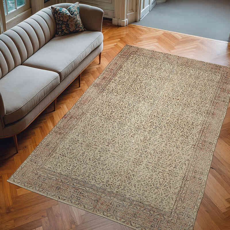El Dokuma Vintage Halı - 196 cm x 302 cm - K0078783