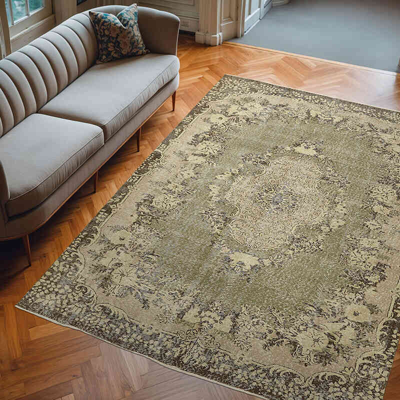 Vintage Turkish Hand-Knotted Rug - 6' 11" x 9' 5" (83" x 113") - K0078786