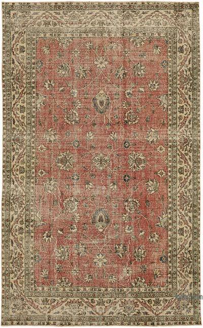 Vintage Turkish Hand-Knotted Rug - 6' 3" x 10' 1" (75" x 121")