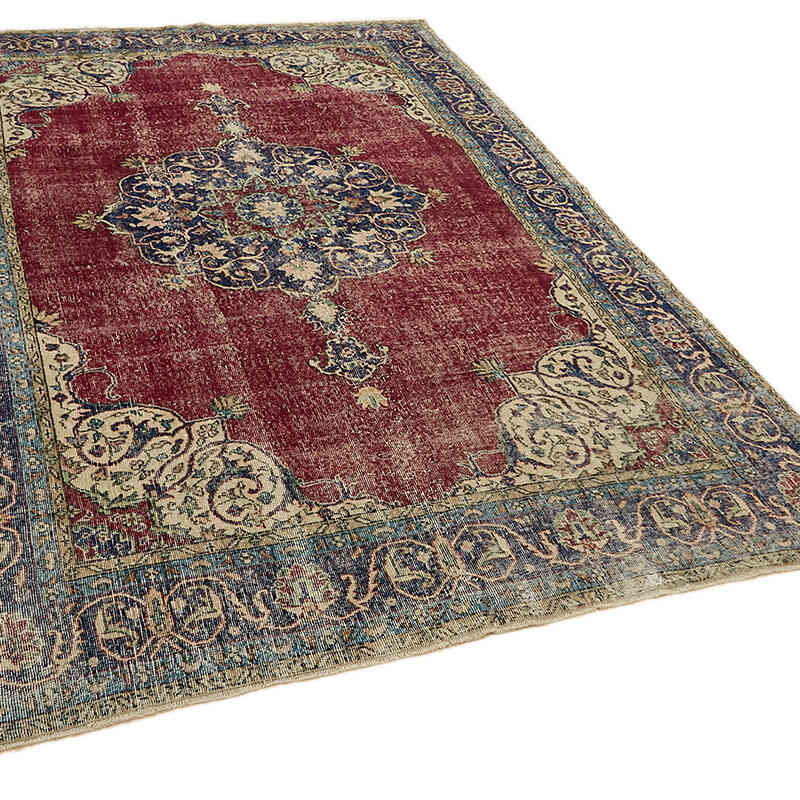 Alfombra Vintage Turca Anudada a Mano - 212 cm x 296 cm - K0078799