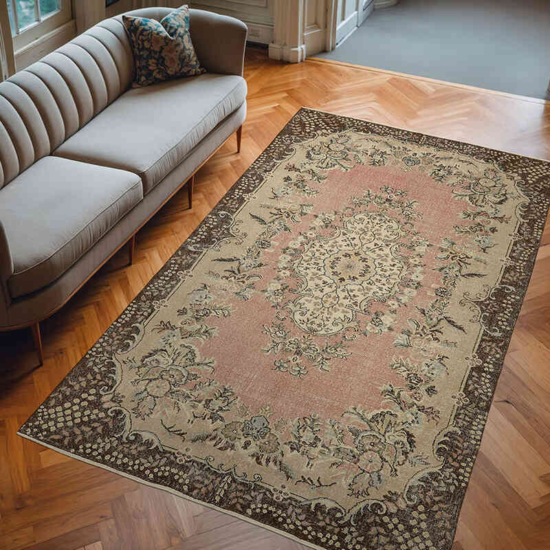 El Dokuma Vintage Halı - 198 cm x 317 cm - K0078800