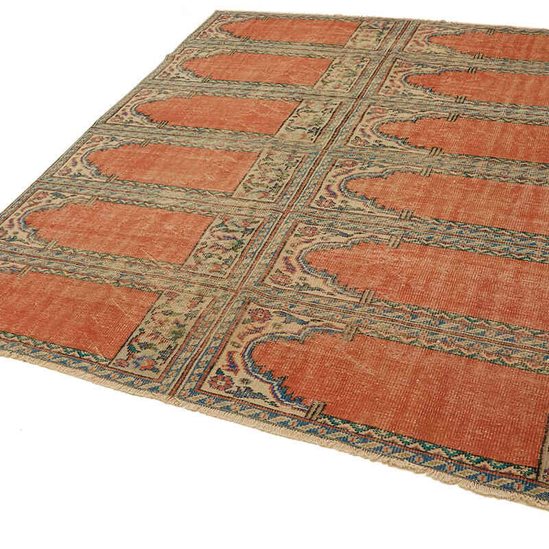 El Dokuma Vintage Halı - 237 cm x 265 cm - K0078803